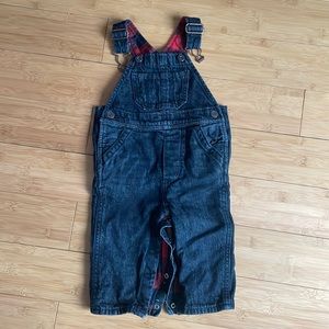 Gap black lined overalls 6-12M